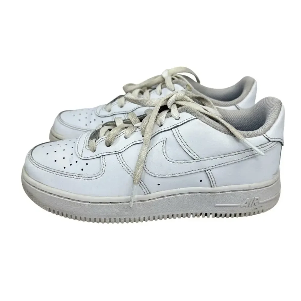 NIKE AIR FORCE 1 Low White Sneakers Size 4.5Y Big Boy